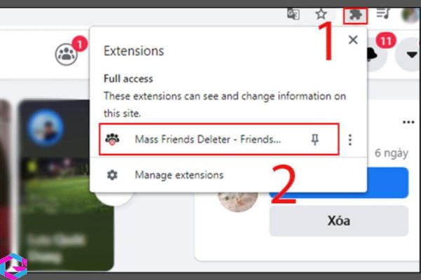 cách xóa bạn bè nhanh trên Facebook 