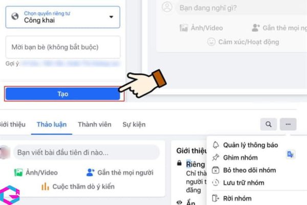 Cách tạo nhóm trên Facebook 