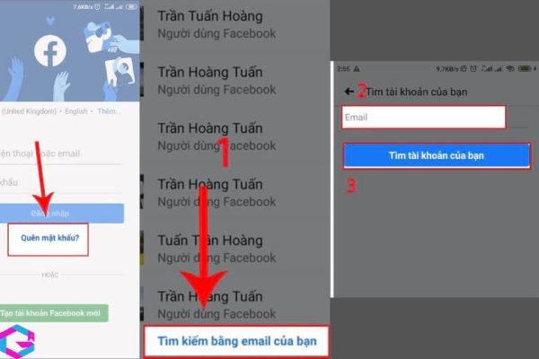 cách lấy lại mật khẩu Facebook 