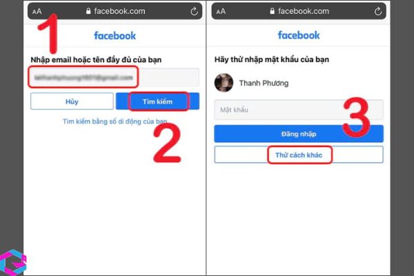 cách lấy lại mật khẩu Facebook 