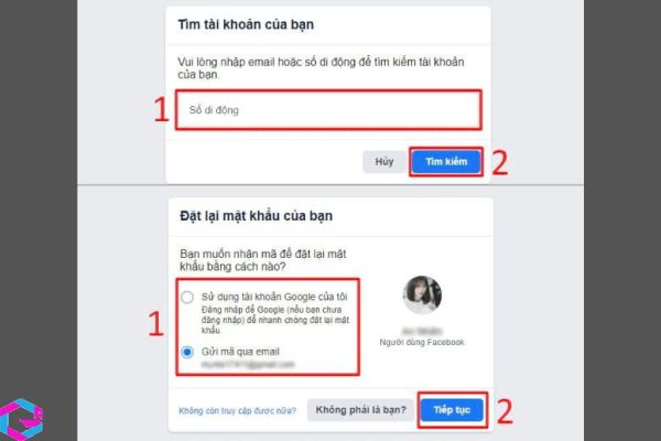 cách lấy lại mật khẩu Facebook 