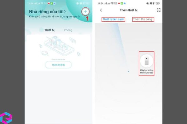 kết nối máy lọc không khí xiaomi