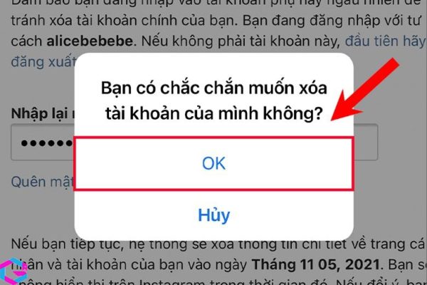 Cách xóa tài khoản Instagram