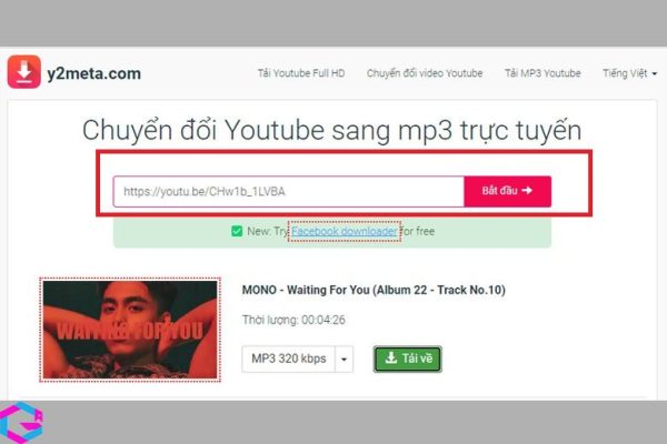 Chuyển nhạc YouTube sang MP3