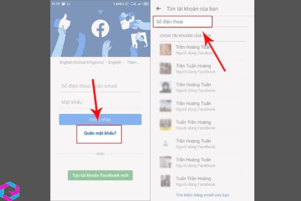 cách lấy lại mật khẩu Facebook 