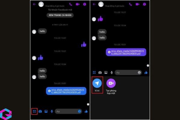 cách chia sẻ vị trí trên Messenger 